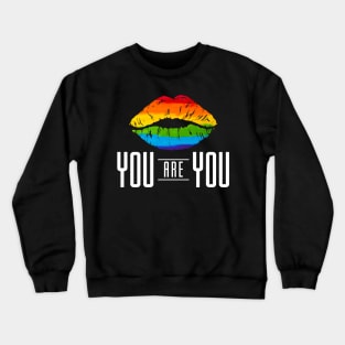 Gay Pride Kiss Rainbow LGBT Gay Lesbian Gift Crewneck Sweatshirt